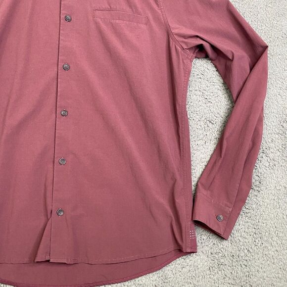 Lululemon Bonded Voyage Shirt Mens Maroon Button Up Performance No Size - Picture 3 of 8
